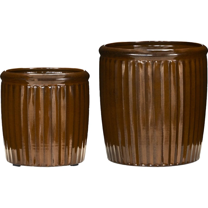 HDGroove Übertopf Braun 2-er Set