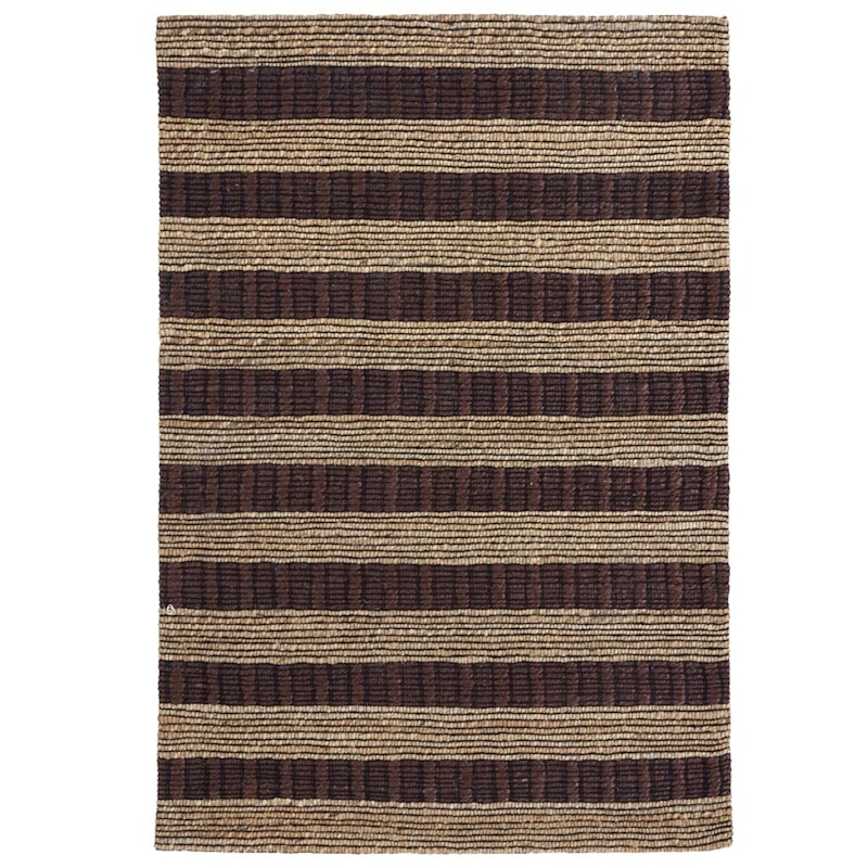 Block Teppich 85x130 cm, Braun/Natur