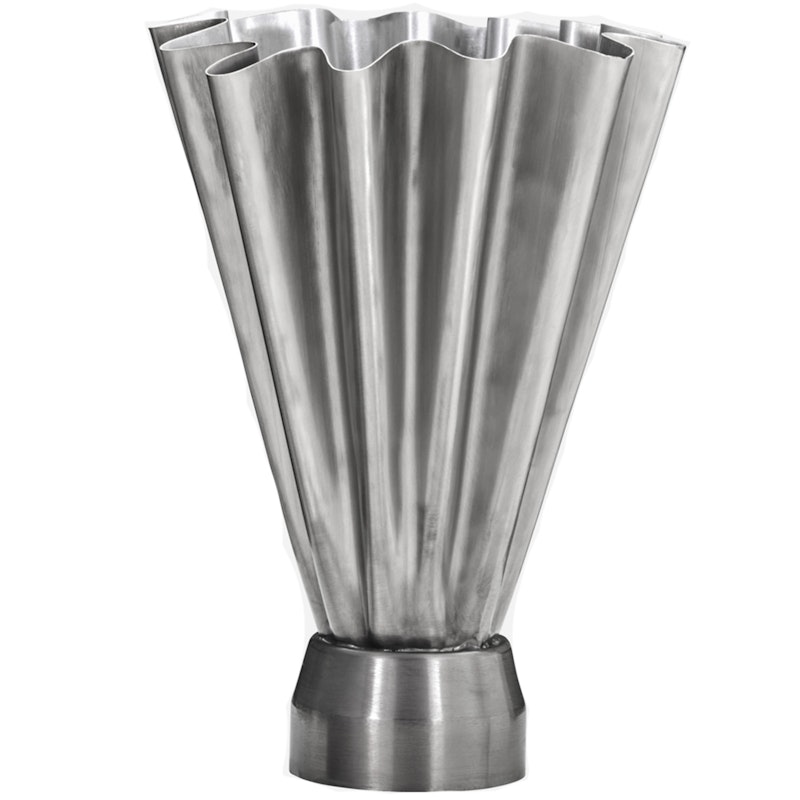 Flood Vase 33 cm, Gebürstetes Silber