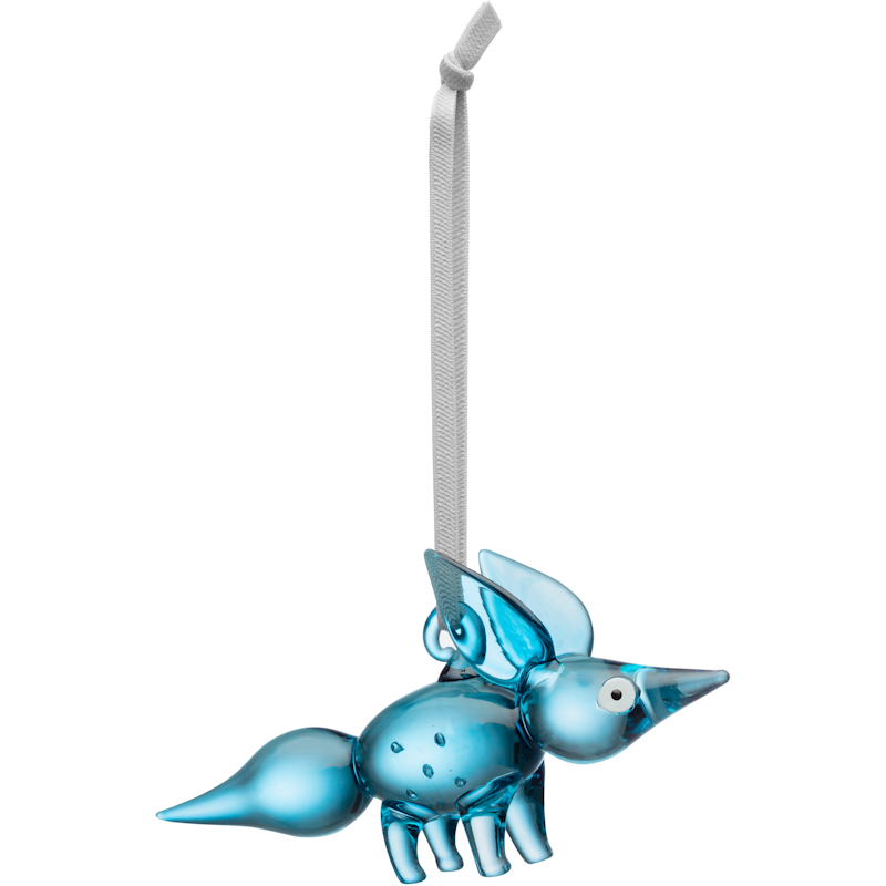 Vulpes Glasdekoration 115 mm, Blau