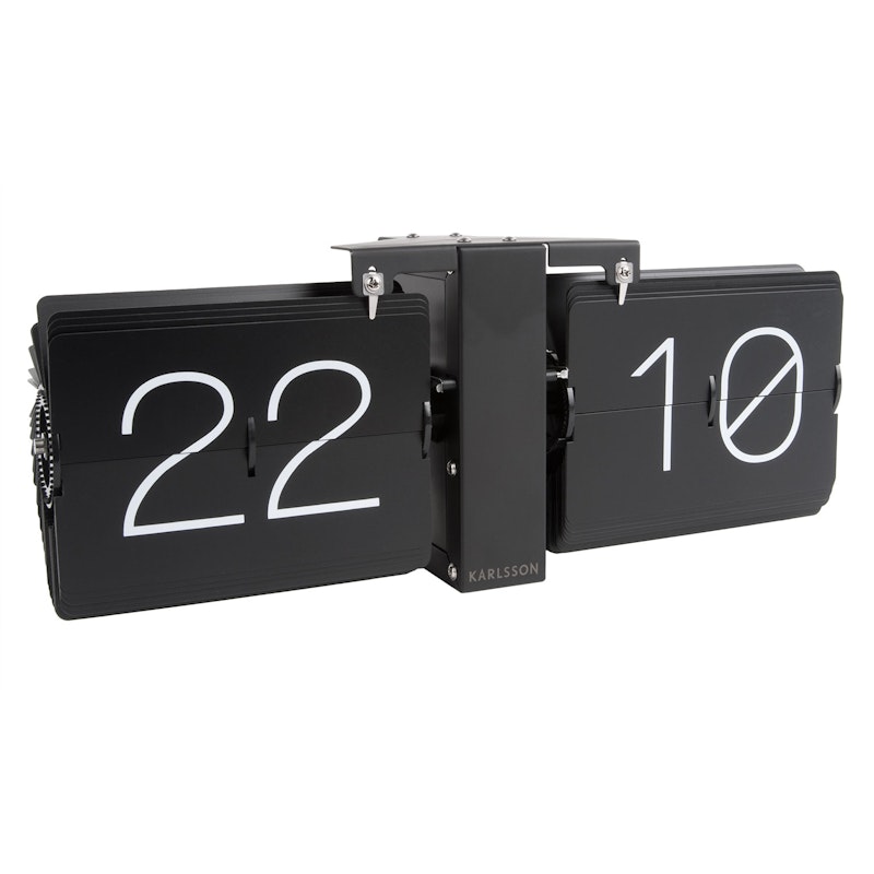 No Case Flip Wall/Table Clock, Black