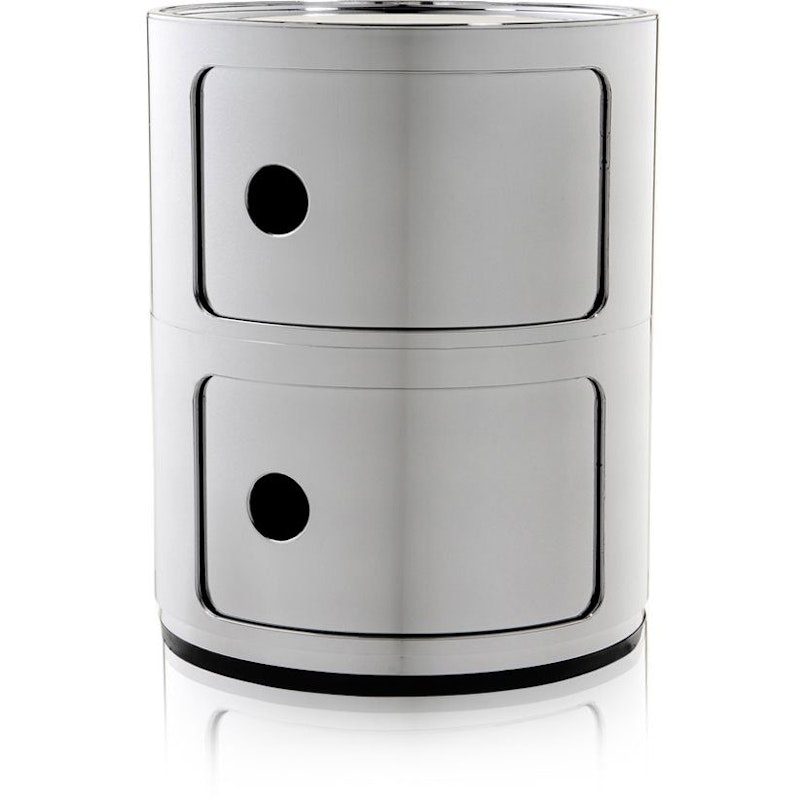 Componibili Metal Aufbewahrung mit 2 Fächern, Chrom