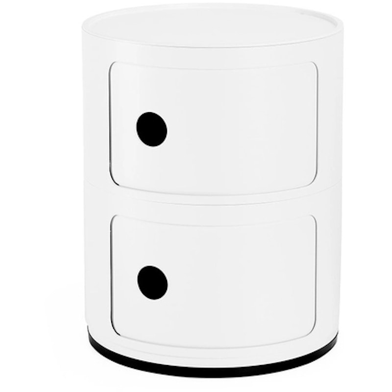 Componibili Recycled Aufbewahrung mit 2 Fächern, Weiß