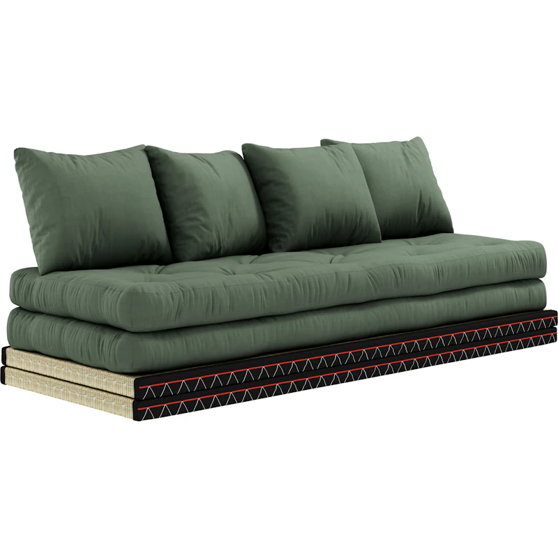 Chico Sofa Mit Matratze 80x200 cm, Olivgrün