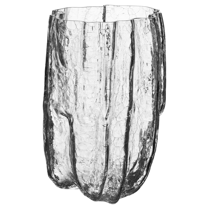 Crackle Vase Transparent, 28 cm