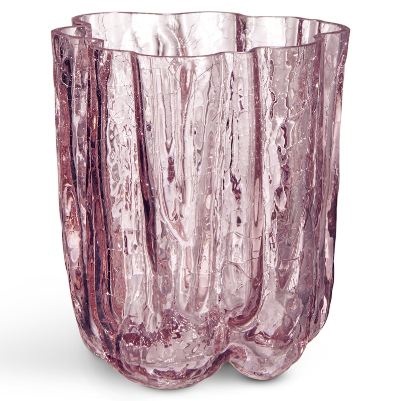 Crackle Vase 121 mm, Rosa