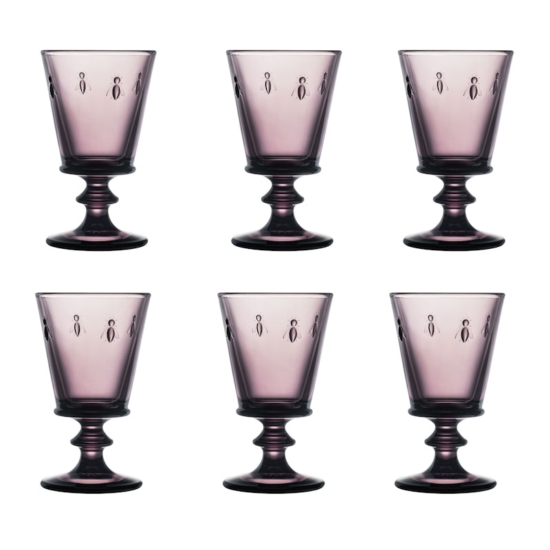 Abeille Weinglas 6-er Set, Aubergine