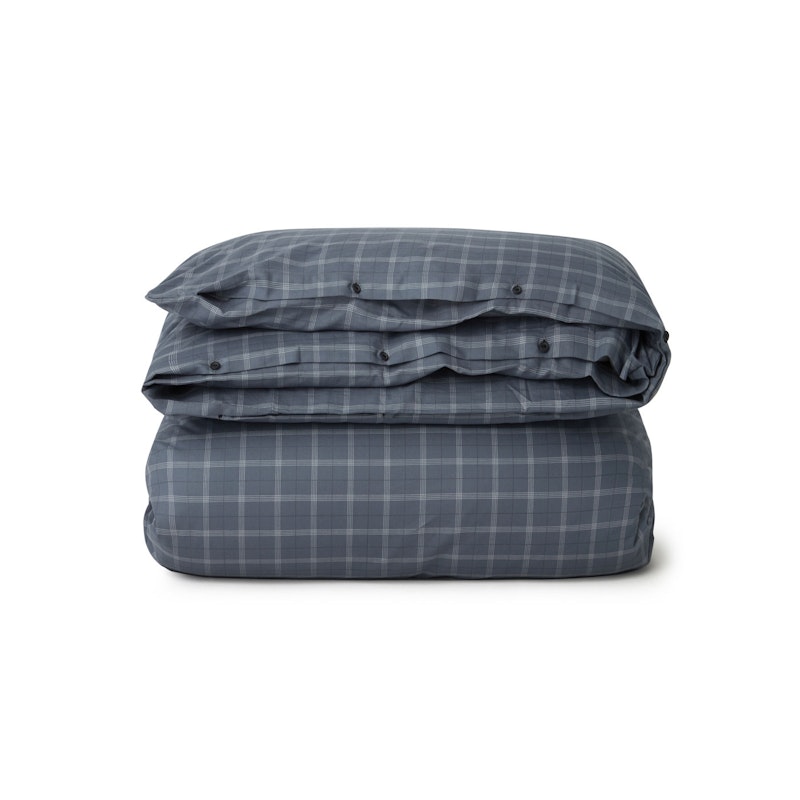 Checked Lyocell/Cotton Pin Point Oxford Bettbezug, 220x220 cm