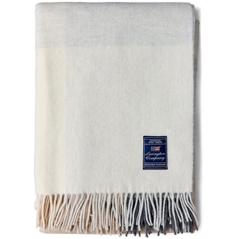 Checked Recycled Wool Decke 130x170 cm