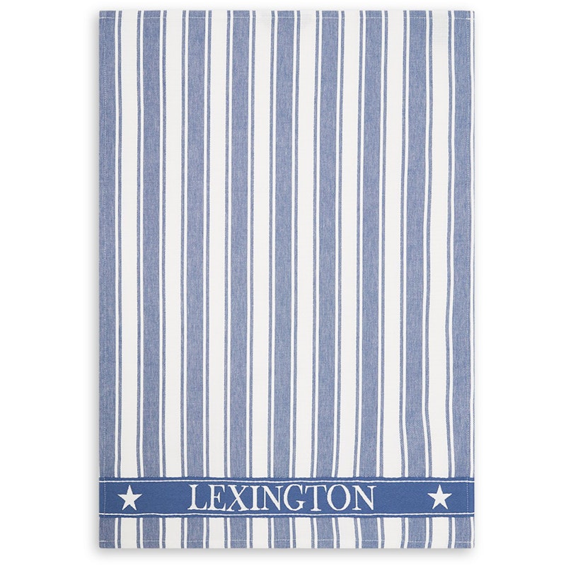 Icons Twill Waffle Striped Geschirrtuch, Blau