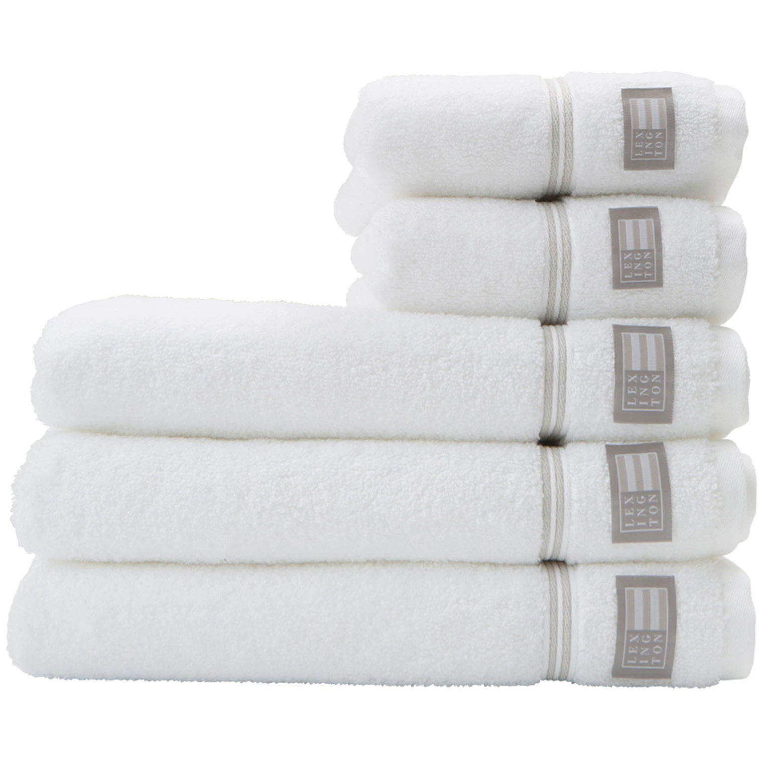 Hotel Handtuch 100X150 cm, Weiß / Beige von Lexington