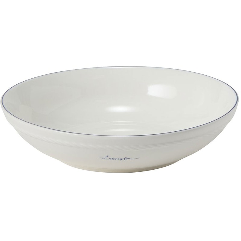 Lexington Porcelain Medium Schüssel 22 cm, Weiß / Dunkelblau