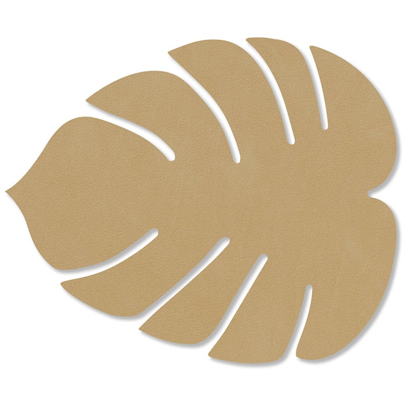 Leaf Glasuntersetzer 12x14 cm, Khaki