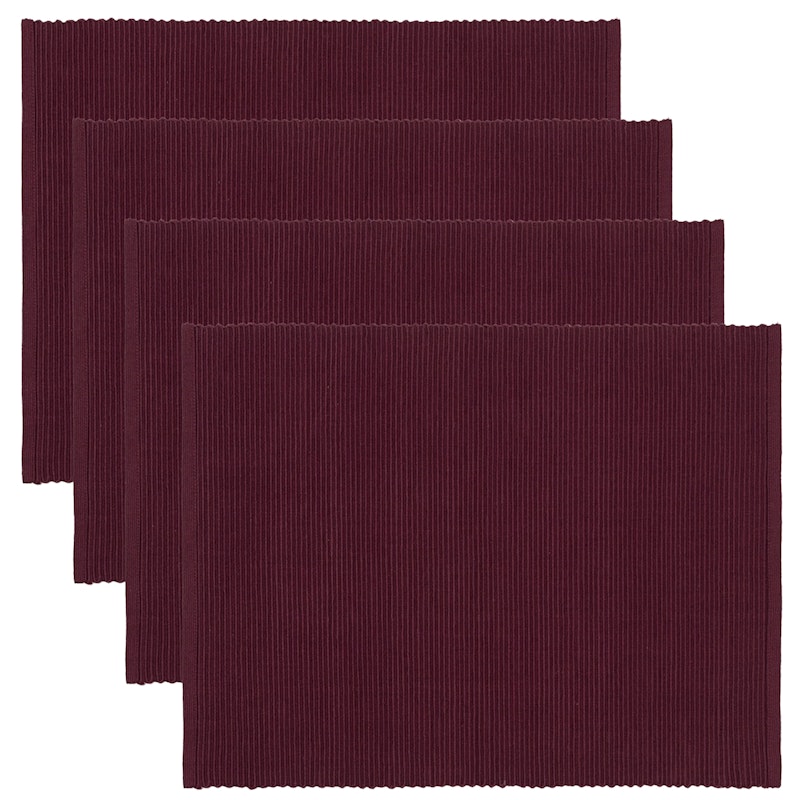 Uni Tischset 35x46 cm 4-er Set, Burgunderrot