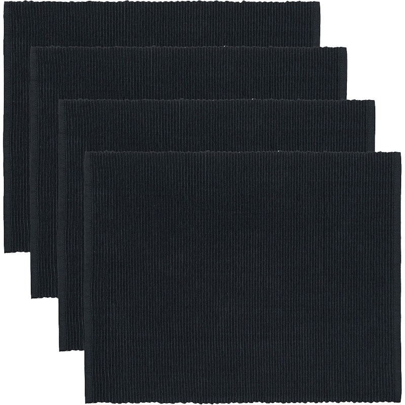 Uni Tischset 35x46 cm 4-er Set, Schwarz