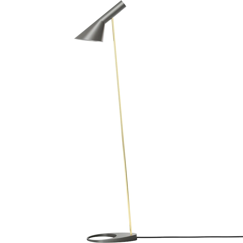 AJ Stehlampe, Warmes Grau / Messing