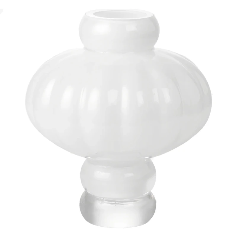 Balloon 02 Vase 20 cm, Opal Weiß