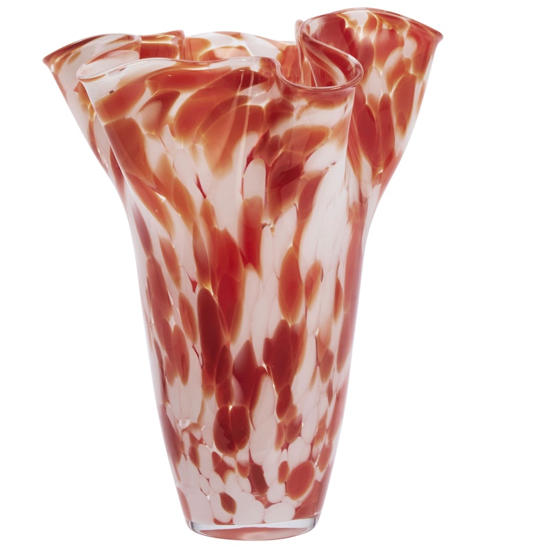 Glass Vase, Weiß / Transparent / Rost