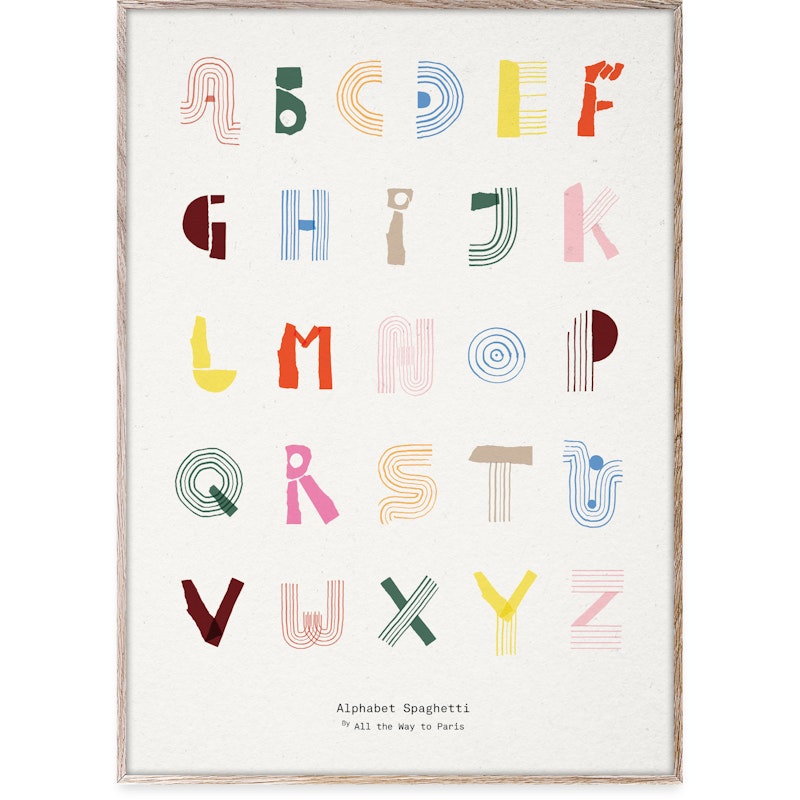 Alphabet Spaghetti Eng Poster, 70x100 cm