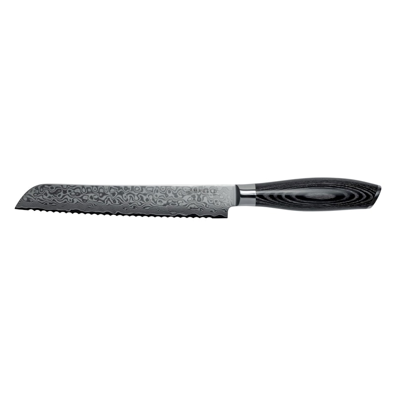 Akio Brotmesser 20 cm, Schwarz