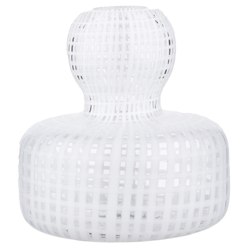 Filigree Vase Weiß/Transparent