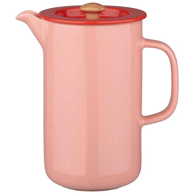 Oiva French Press, Salmon Red