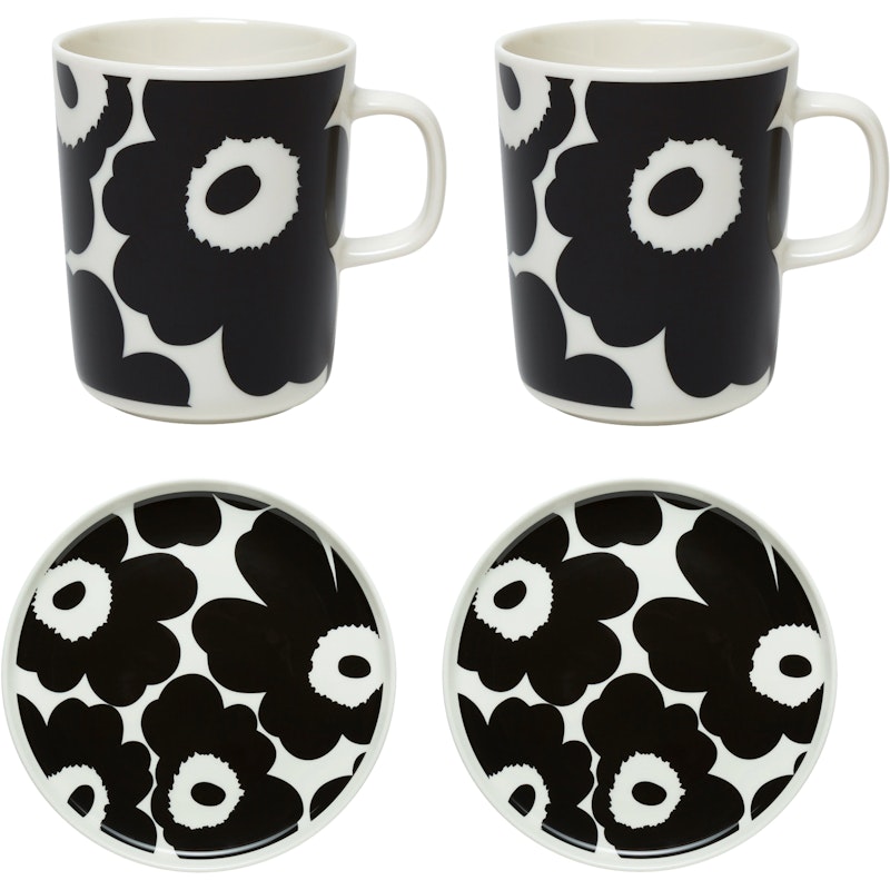 Oiva/Unikko Teller 20 cm + Tasse 25 cl, 2-er Set