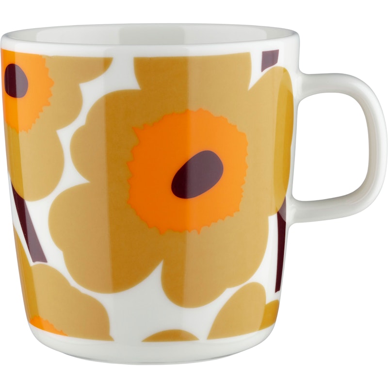 Oiva/Unikko Tasse 40 cl, Weiß / Caramel