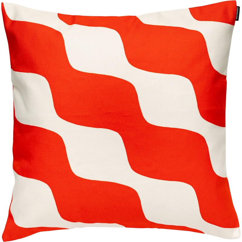 Taifuuni Kissenbezug 50x50 cm, Off-White / Orange Red
