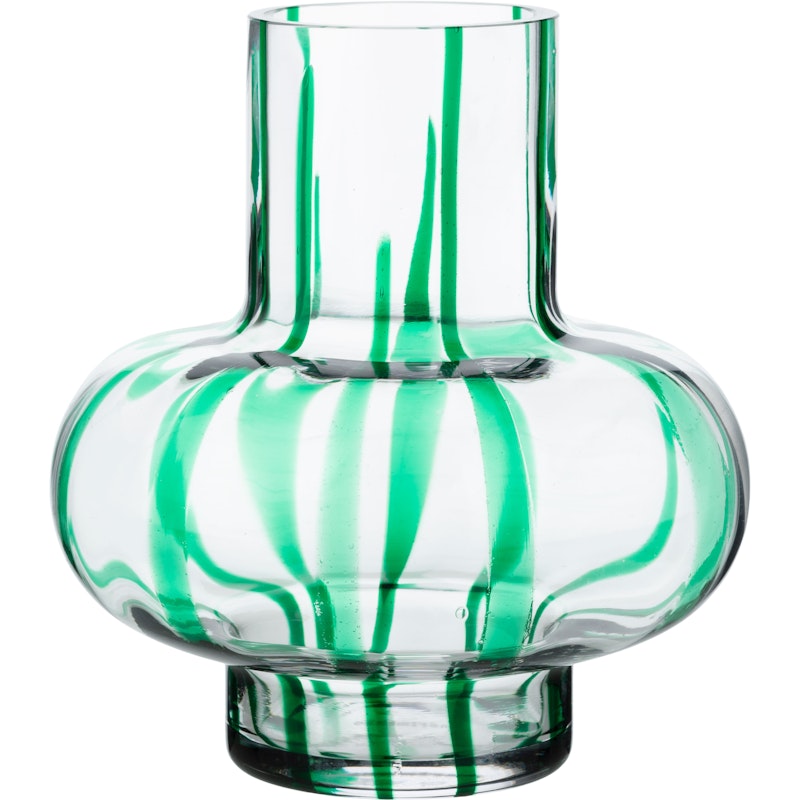 Umpu Vase, Grün / Transparent