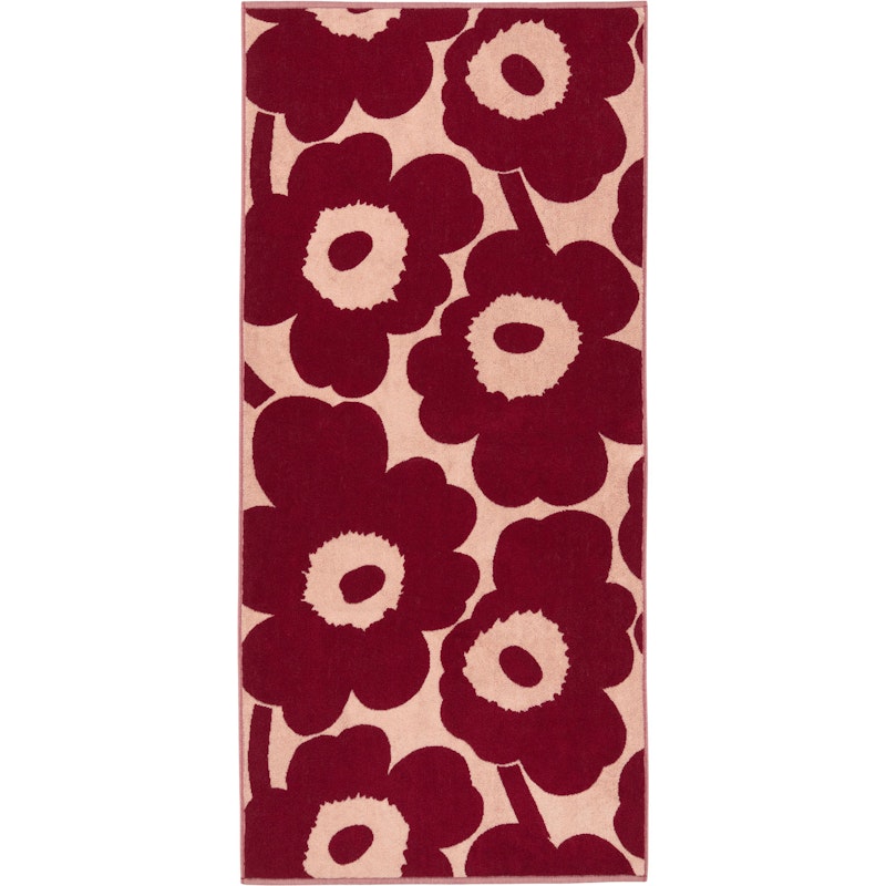 Unikko Badetuch 70x150 cm, Rosa / Dark Cherry