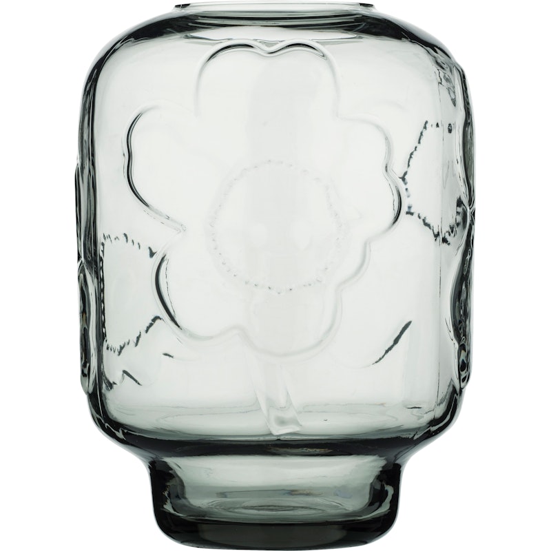 Unikko Glasvase 18 cm, Misty Grey