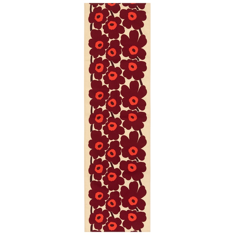 Unikko Tischläufer 43x150 cm, Red / Vanilla / Wine red