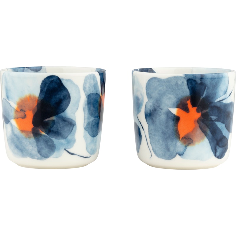 Valssi Tasse 20 cl 2-er Set, Weiß / Blau / Orange