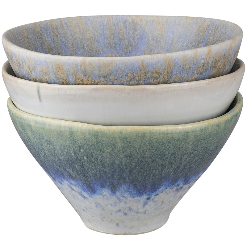 Elements Schüssel Ø12 cm 3-er Set, Blau