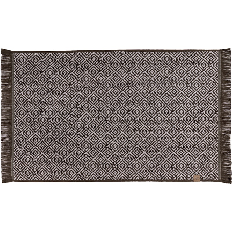 Morocco Badematte 50x80 cm, Altweiß / Chocolate