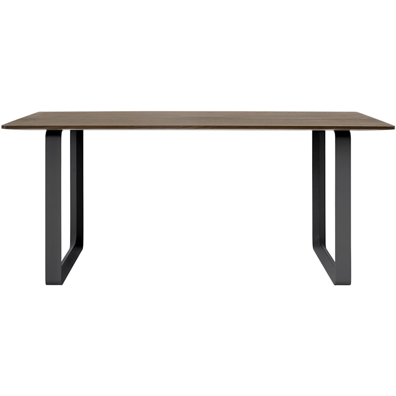 70/70 Tisch 85x170 cm, Geräuchterte Massiveiche / Schwarz