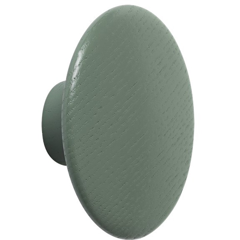 Dots Haken Holz Ø6,5 cm, Dusty Green