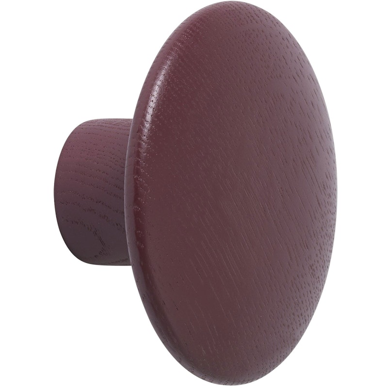 Dots Haken Holz Ø9 cm, Burgundy