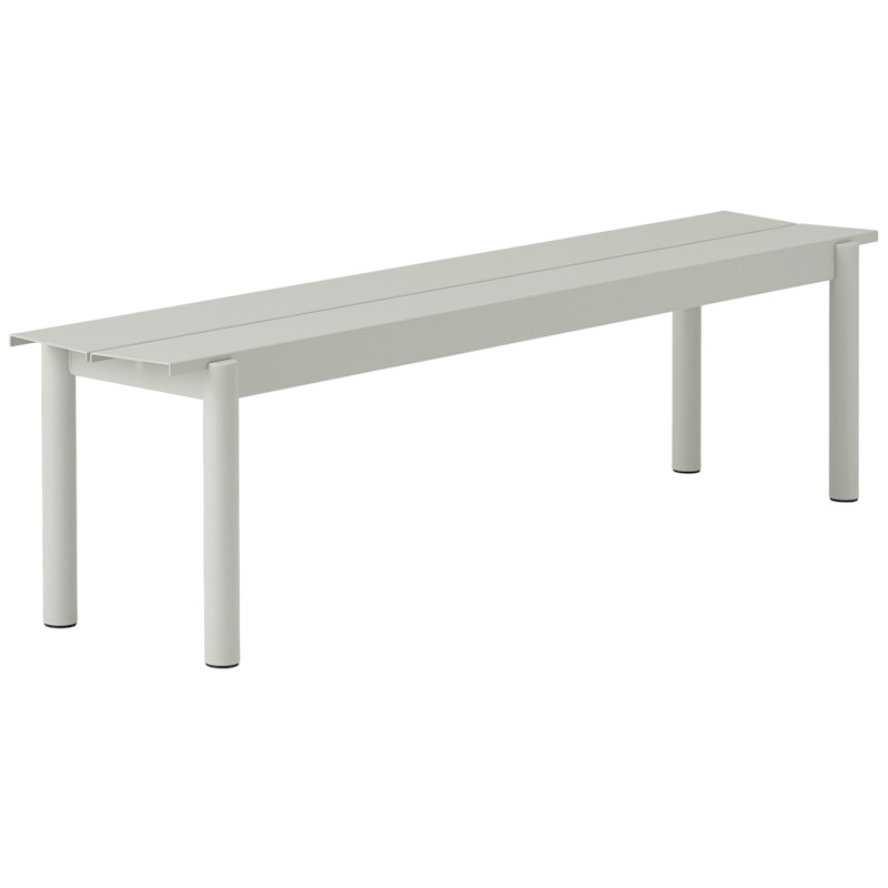 Linear Bank Stahl 170 cm, Grau