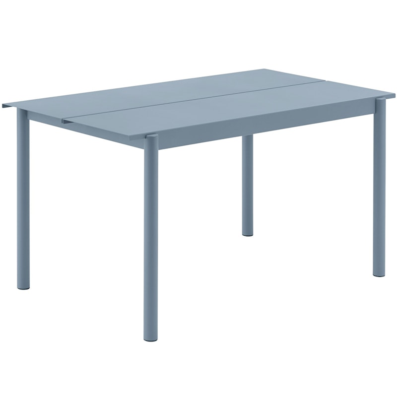 Linear Tisch Stahl 75x140 cm, Pale Blue