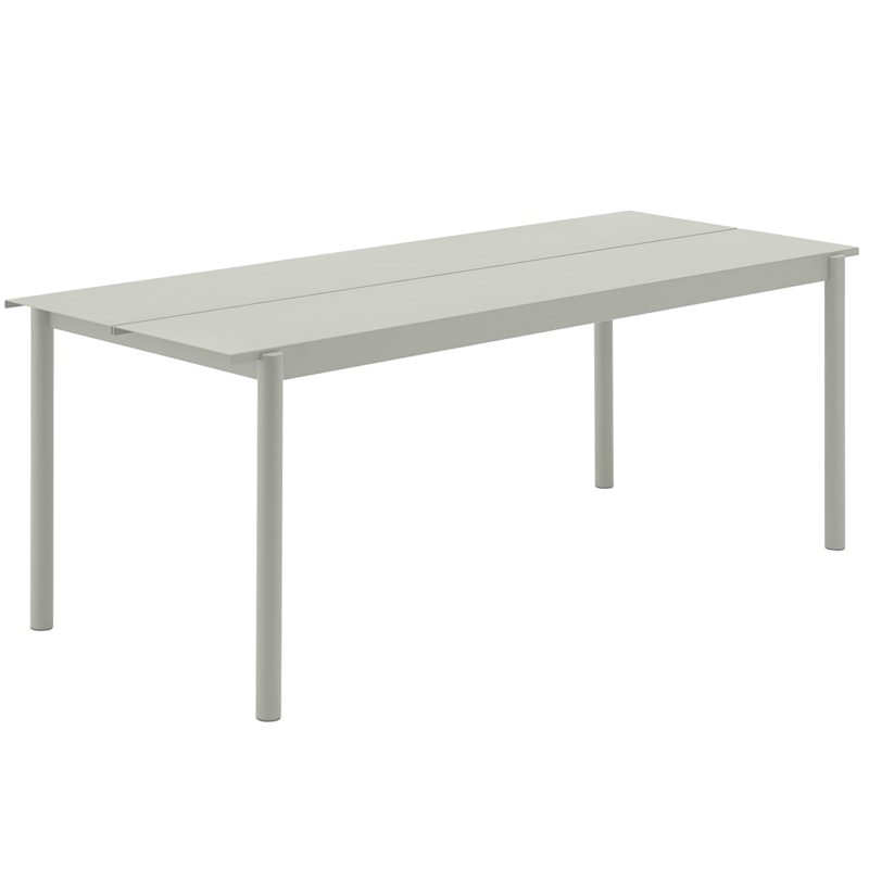 Linear Tisch Stahl 75x200 cm, Grau