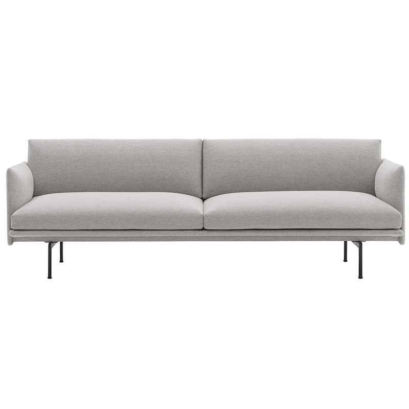 Outline Sofa 3-Sitzer, Schwarz Aluminium / Clay 12