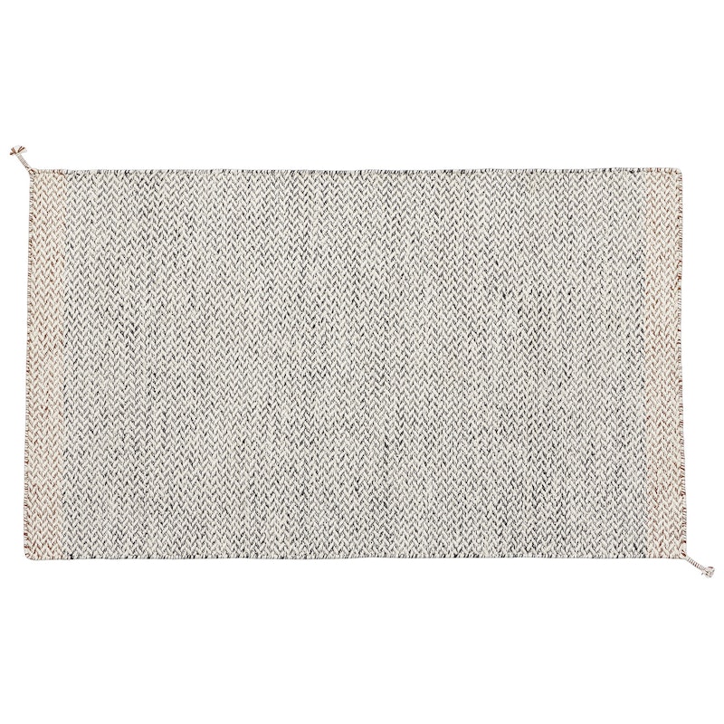 Ply Teppich Recycelter Polyester Schwarz / Weiß, 85x140 cm