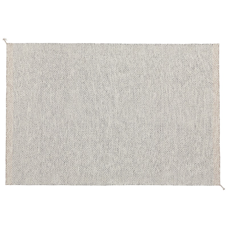Ply Teppich Recycelter Polyester Schwarz / Weiß, 170x240 cm