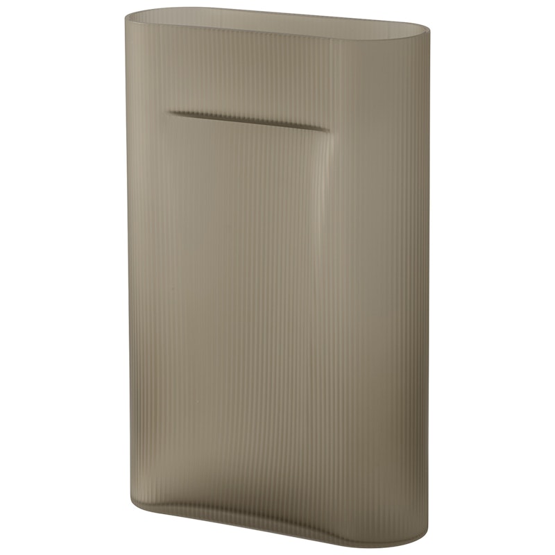 Ridge Vase Mattglas 48,5 cm, Taupe