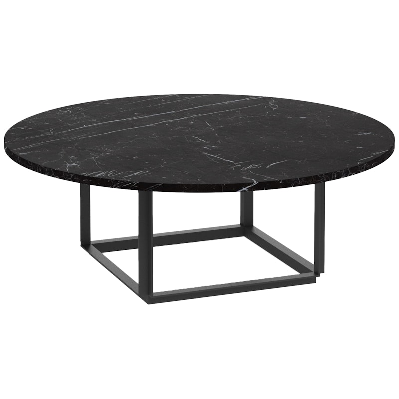 Florence Kaffeetisch 90 cm,  Schwarz / Black Marble