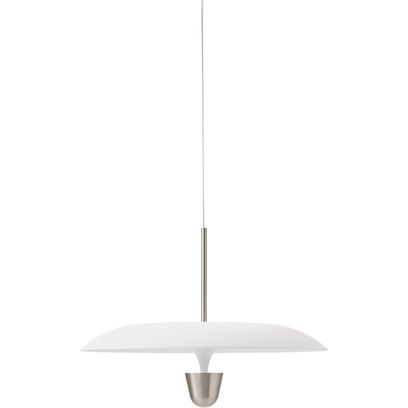 Kantarell Hängelampe 55 cm, Aluminium / Weiß