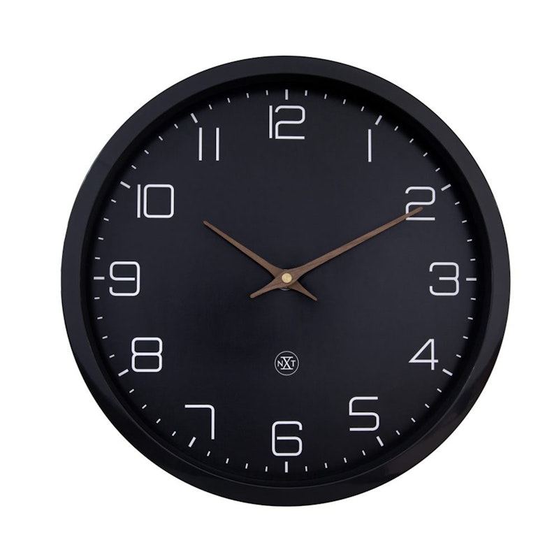 nXt Eco Wanduhr Ø30 cm, Schwarz