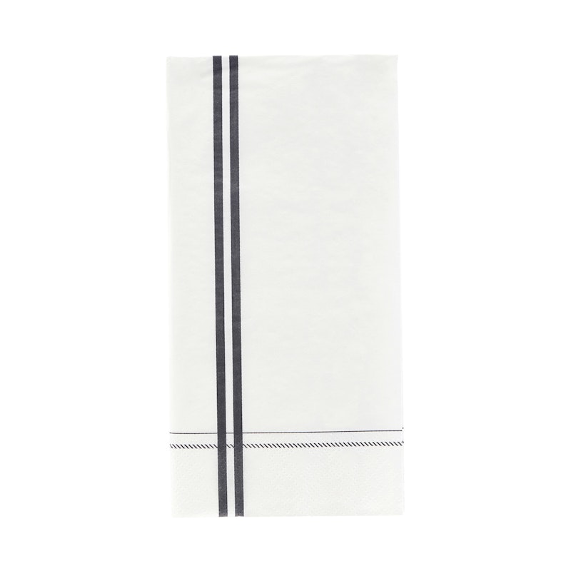 Stripe Serviette 12-er Set, Grau